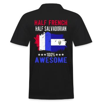 Half French Half Salvadoran - Men's Polo Shirt - black - Back - Kai (181cm)
