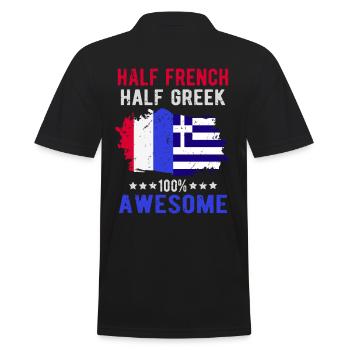 Moitié Français moitié grec - Polo Homme - noir - Dos - Kai (181cm)