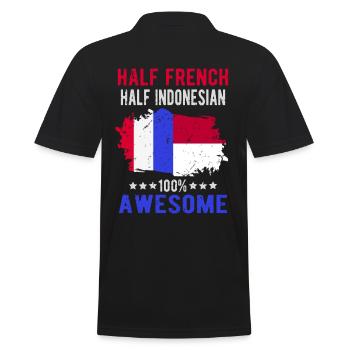 Moitié Français moitié indonésien - Polo Homme - noir - Dos - Kai (181cm)
