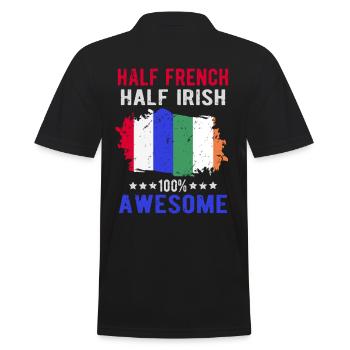 Moitié Français moitié irlandais - Polo Homme - noir - Dos - Kai (181cm)