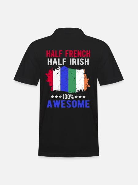 Half French Half Irish - Men's Polo Shirt - black