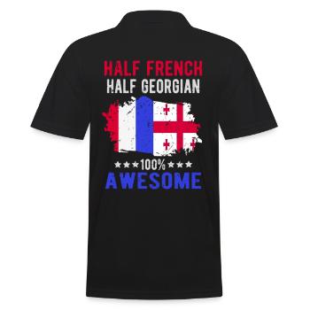 Moitié Français moitié géorgien - Polo Homme - noir - Dos - Kai (181cm)