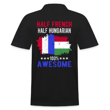 Moitié Français moitié hongrois - Polo Homme - noir - Dos - Kai (181cm)