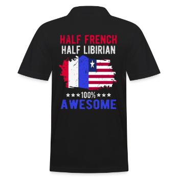 Half French Half Libyan - Men's Polo Shirt - black - Back - Kai (181cm)