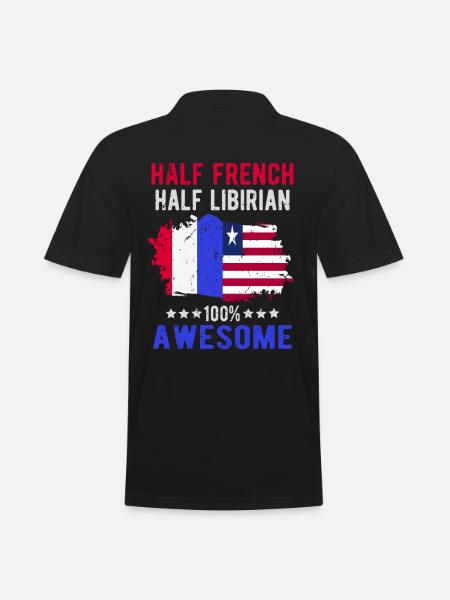 Half French Half Libyan - Men's Polo Shirt - black