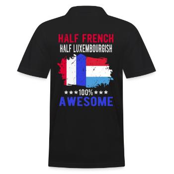 Moitié Français moitié Luxembourgeois - Polo Homme - noir - Dos - Kai (181cm)