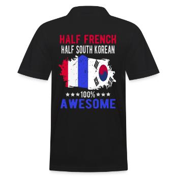 Moitié Français moitié sud-coréen - Polo Homme - noir - Dos - Kai (181cm)
