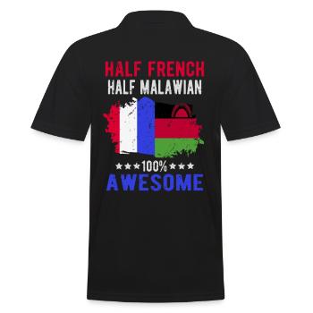 Moitié Français moitié Malawi - Polo Homme - noir - Dos - Kai (181cm)