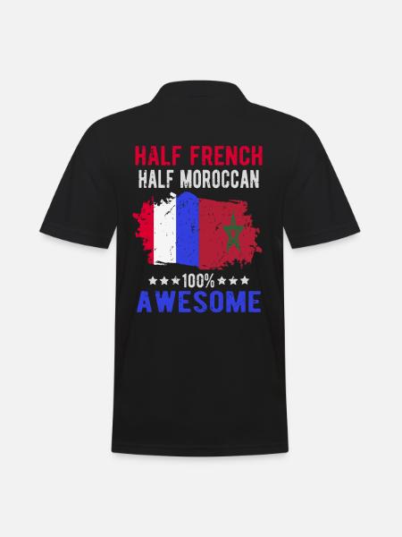 Half French Half Moroccan - Men's Polo Shirt - black
