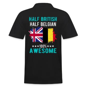 Moitié britannique moitié belge - Polo Homme - noir - Dos - Kai (181cm)