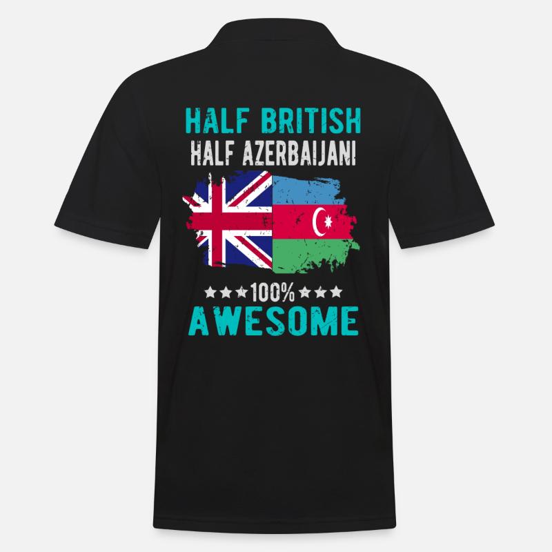 Half British Half Azerbaijanis - Men's Polo Shirt - black