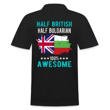 Moitié britannique moitié bulgare - Polo Homme - noir - Dos - Kai (181cm)