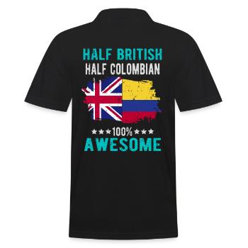 Moitié britannique moitié colombien - Polo Homme - noir - Dos - Kai (181cm)