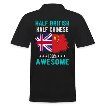 Moitié britannique moitié chinois - Polo Homme - noir - Dos - Kai (181cm)
