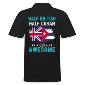 Half British Half Cuban - Men's Polo Shirt - black - Back - Kai (181cm)
