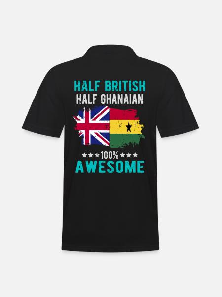 Half British Half Ghanese - Men's Polo Shirt - black