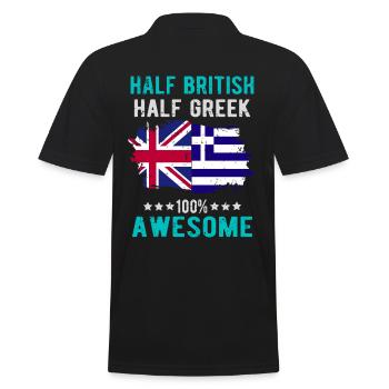 Moitié britannique moitié grecque - Polo Homme - noir - Dos - Kai (181cm)