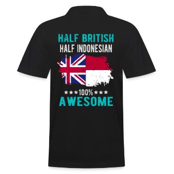 Moitié britannique moitié indonésienne - Polo Homme - noir - Dos - Kai (181cm)