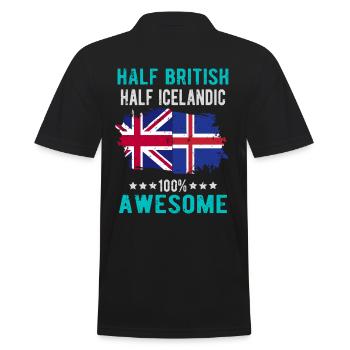 Moitié britannique moitié islandais - Polo Homme - noir - Dos - Kai (181cm)