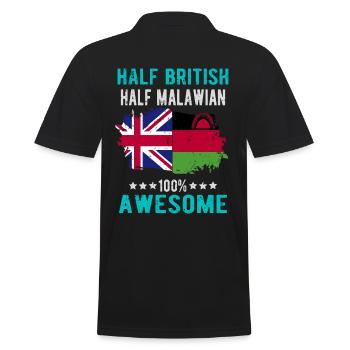 Moitié britannique moitié Malawi - Polo Homme - noir - Dos - Kai (181cm)