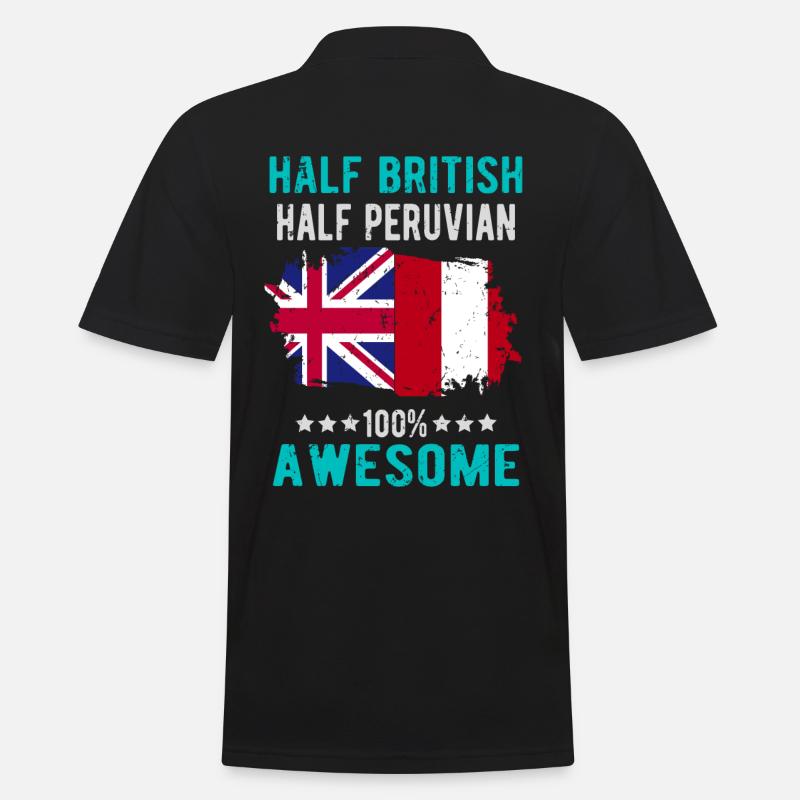 Half British Half Peruvian - Men's Polo Shirt - black