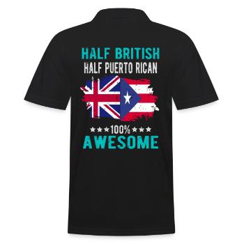Moitié britannique moitié portoricain - Polo Homme - noir - Dos - Kai (181cm)