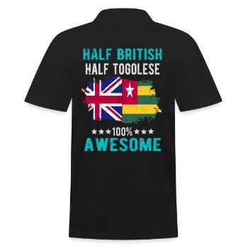 Halb Brite Halb Tongolese - Männer Poloshirt - Schwarz - Hinten - Kai (181cm)