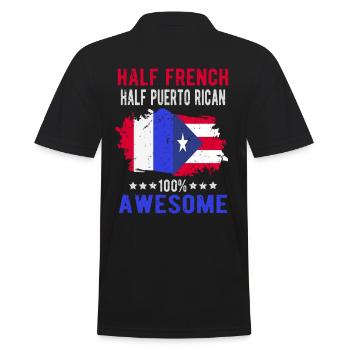 Moitié Français moitié portoricain - Polo Homme - noir - Dos - Kai (181cm)