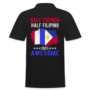Moitié Français moitié philippin - Polo Homme - noir - Dos - Kai (181cm)