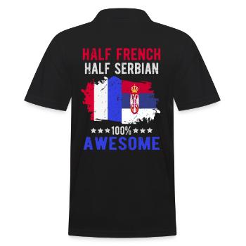 Moitié Français moitié serbe - Polo Homme - noir - Dos - Kai (181cm)