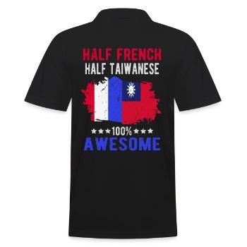 Moitié Français moitié taïwanais - Polo Homme - noir - Dos - Kai (181cm)