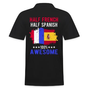 Moitié Français moitié espagnol - Polo Homme - noir - Dos - Kai (181cm)