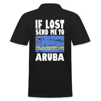 Drapeau d’Aruba - Polo Homme - noir - Dos - Kai (181cm)
