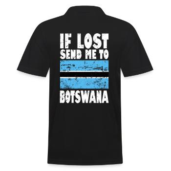 Botswana Flagge Spruch - Männer Poloshirt - Schwarz - Hinten - Kai (181cm)