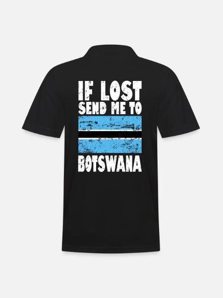 Drapeau du Botswana - Polo Homme - noir
