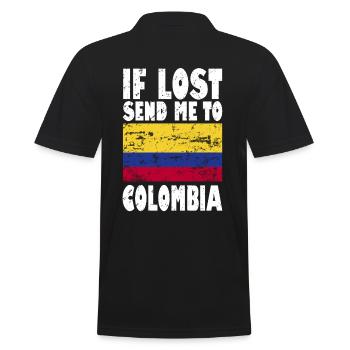 Drapeau de la Colombie - Polo Homme - noir - Dos - Kai (181cm)