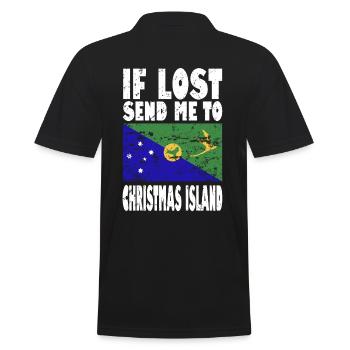 Drapeau de l’île Christmas - Polo Homme - noir - Dos - Kai (181cm)