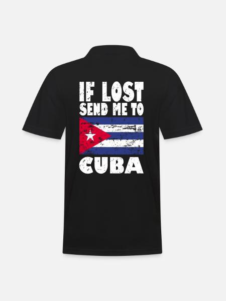 Cuba Flag Saying - Men's Polo Shirt - black