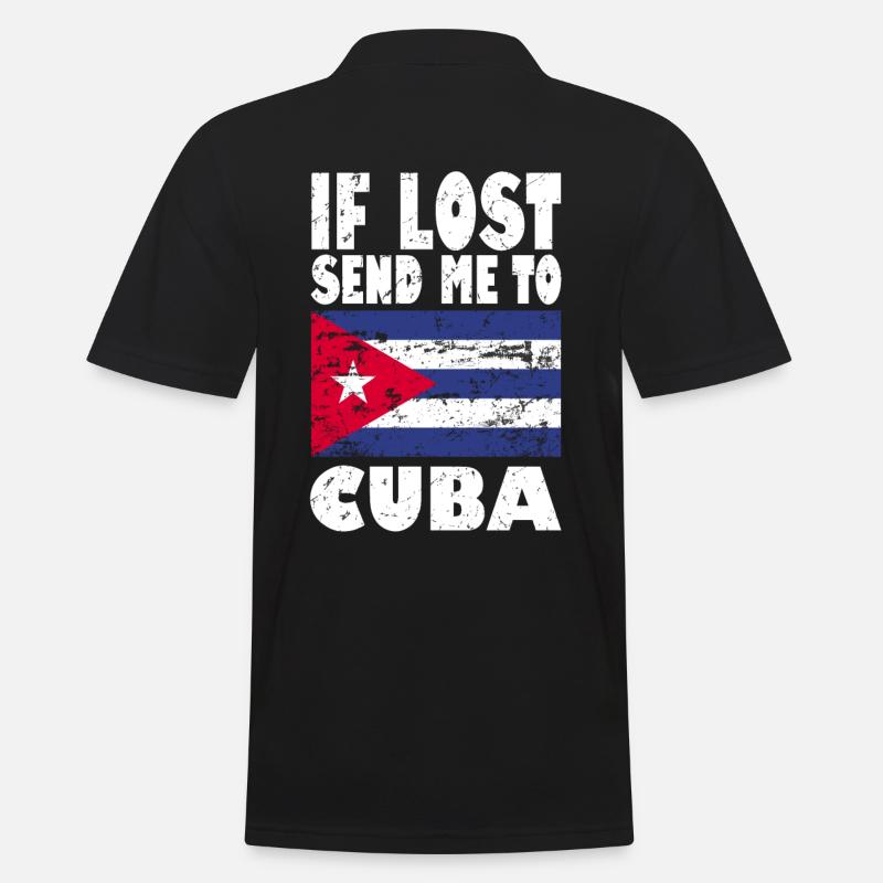 Cuba Flag Saying - Men's Polo Shirt - black