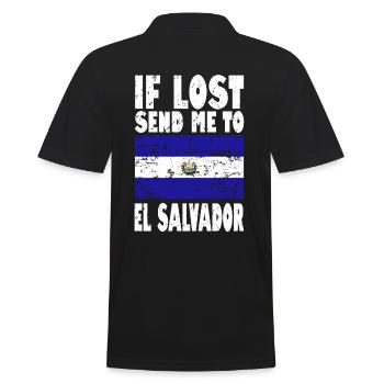 Slogan du drapeau du Salvador - Polo Homme - noir - Dos - Kai (181cm)