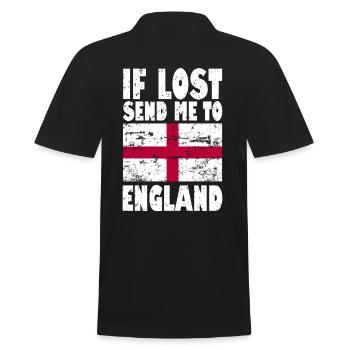 Drapeau de l’Angleterre Disant - Polo Homme - noir - Dos - Kai (181cm)