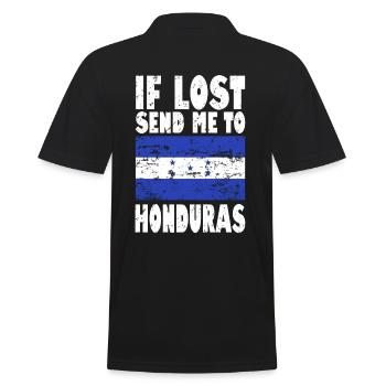 Honduras Flagge Spruch - Männer Poloshirt - Schwarz - Hinten - Kai (181cm)