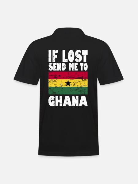 Ghana Flag Saying - Men's Polo Shirt - black