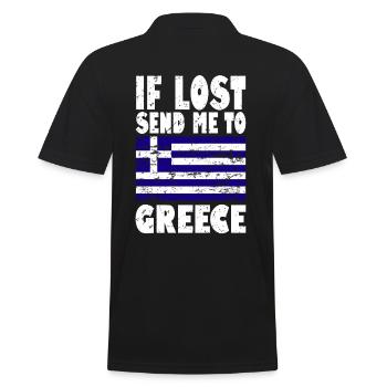 Drapeau de la Grèce - Polo Homme - noir - Dos - Kai (181cm)