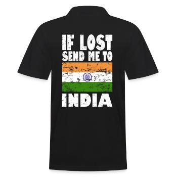 Drapeau de l’Inde - Polo Homme - noir - Dos - Kai (181cm)