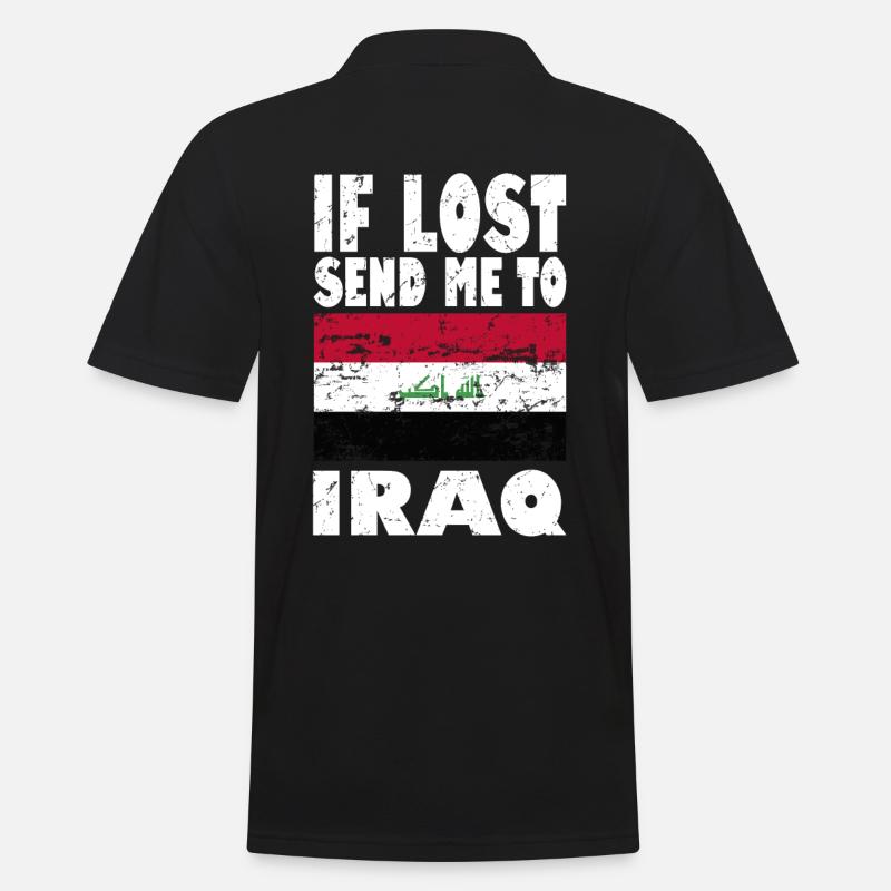 Slogan du drapeau irakien - Polo Homme - noir