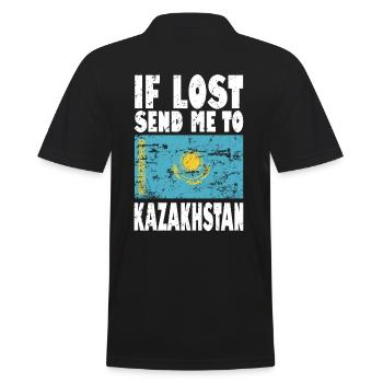 Drapeau du Kazakhstan - Polo Homme - noir - Dos - Kai (181cm)
