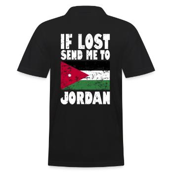 Jordanien Flagge Spruch - Männer Poloshirt - Schwarz - Hinten - Kai (181cm)
