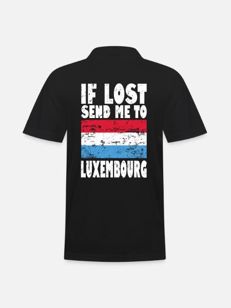 Luxembourg Flag Saying - Men's Polo Shirt - black