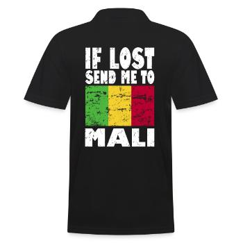 Slogan du drapeau du Mali - Polo Homme - noir - Dos - Kai (181cm)